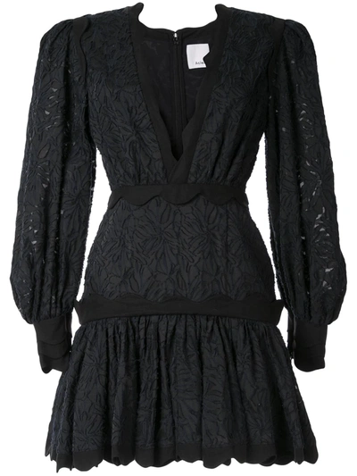 Shop Acler Montana Ruffled Mini Dress In Black