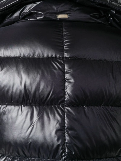 Herno Puffer Front Zipped Coat In Black