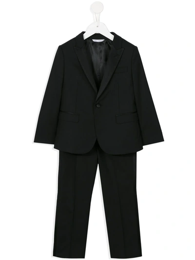 Shop Dolce & Gabbana Tuxedo Two-piece Suit In Black