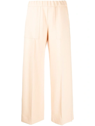 Shop Jil Sander Wide-leg Wool Trousers In Neutrals