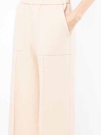 Shop Jil Sander Wide-leg Wool Trousers In Neutrals