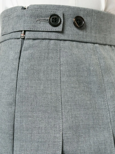 Thom Browne Dropped Back Mini Pleated Skirt In Grey