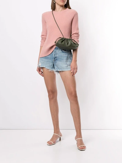 Agolde Stella High-rise Organic-denim Shorts In Blue