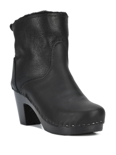 Shop No.6 5” Pull On Shearling Clog Boot In Black