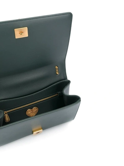 Shop Dolce & Gabbana Medium Devotion Shoulder Bag In Green