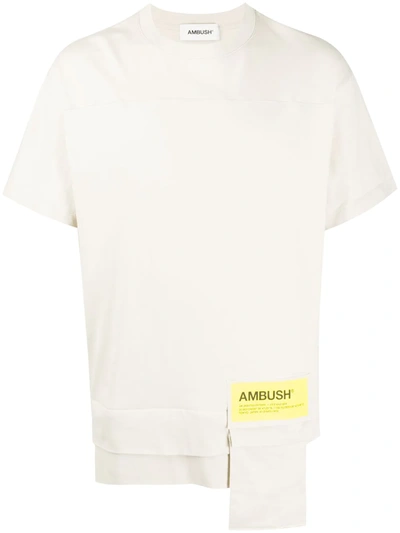 Shop Ambush Patch Pocket Cotton T-shirt In Neutrals