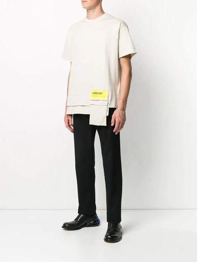 Shop Ambush Patch Pocket Cotton T-shirt In Neutrals