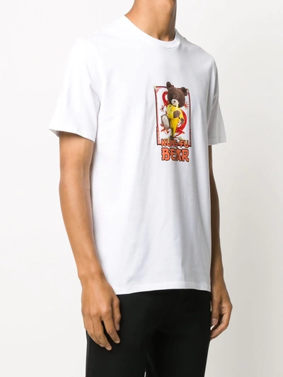 Shop Neil Barrett Kung Fu Bear Print T-shirt In White
