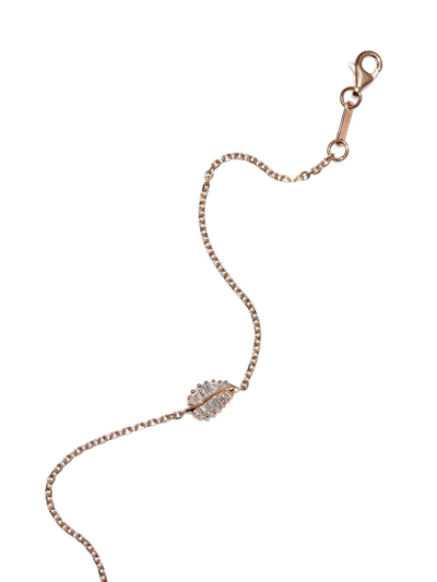 Anita Ko 18k Rose Gold Small Palm Leaf Diamond Bracelet In Pink