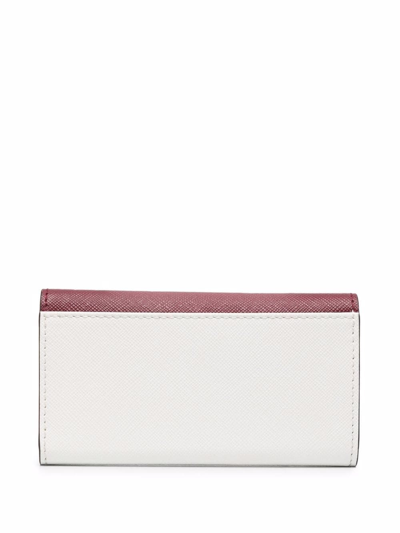 Shop Marni Leather Keyholder Wallet In Weiss