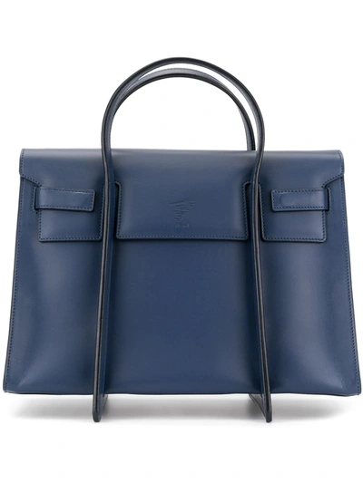 Shop Discord Yohji Yamamoto Aerial Small Tote Bag In Blue