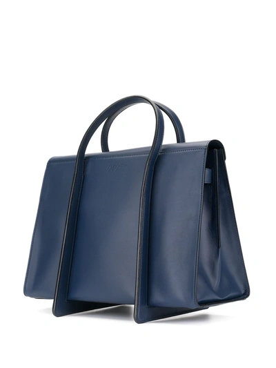 Shop Discord Yohji Yamamoto Aerial Small Tote Bag In Blue