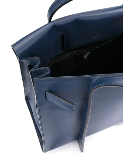 Shop Discord Yohji Yamamoto Aerial Small Tote Bag In Blue
