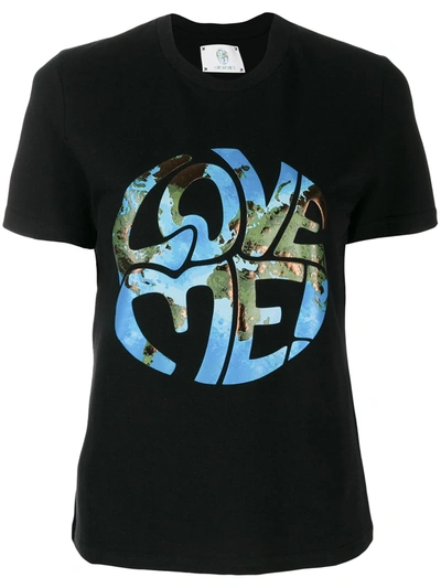Shop Alberta Ferretti Love Me! Printed T-shirt In Black