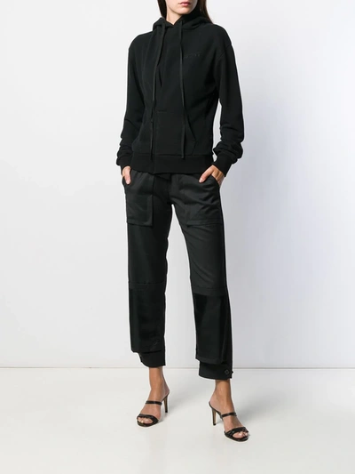 Shop Ben Taverniti Unravel Project Asymmetric Pleat Hoodie In Black