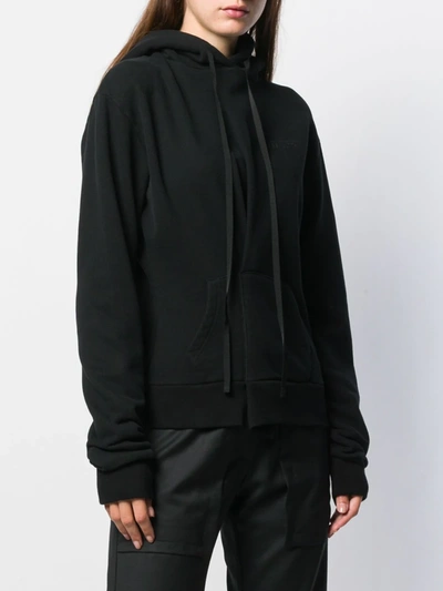 Shop Ben Taverniti Unravel Project Asymmetric Pleat Hoodie In Black