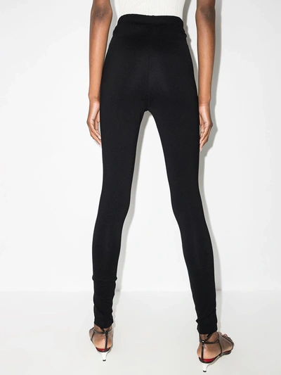 Wardrobe.nyc Wardrobe. Nyc Womens Black Tapered High-rise Stretch-woven Leggings L In Black