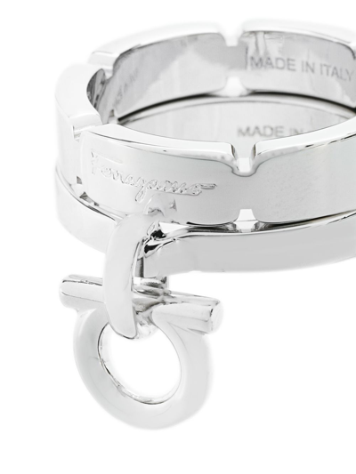 Ferragamo Gancio Ring In Metallic