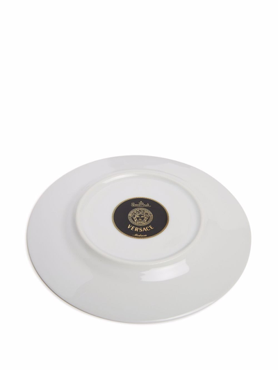 Versace Red Medusa Porcelain Dinner Plate In Schwarz