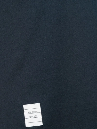 Thom Browne Logo-patch Short-sleeve T-shirt In Blue