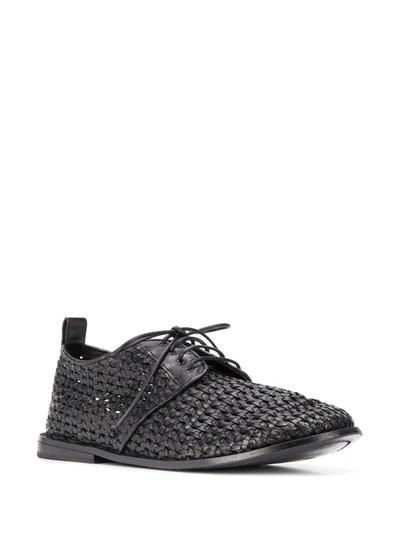 Shop Marsèll Woven Lace-up Shoes In Black