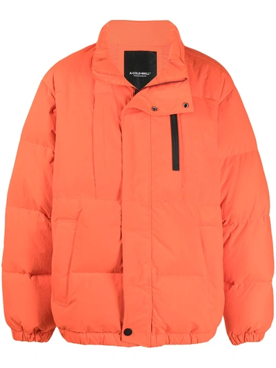 Shop A-cold-wall* Cirrus Puffer Jacket In Orange