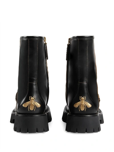 Shop Gucci Horsebit-embellished Ankle Boots In Black