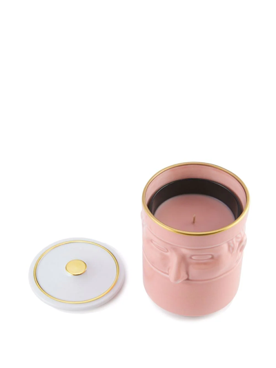 Ginori 1735 The Companion Lidded Candle In Rosa