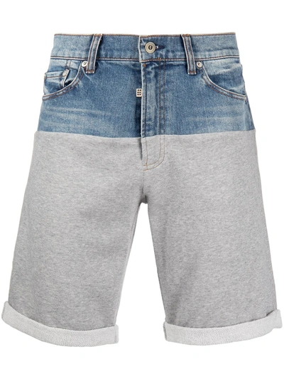 Shop Romeo Hunte Light-wash Denim Shorts In Blue