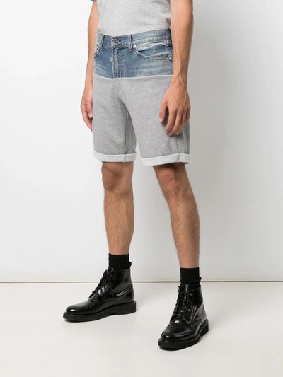 Shop Romeo Hunte Light-wash Denim Shorts In Blue