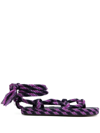 Shop Isabel Marant Erol Rope Sandals In Purple