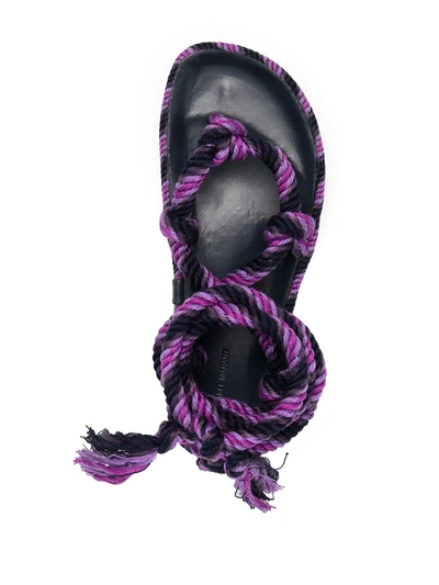 Shop Isabel Marant Erol Rope Sandals In Purple