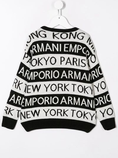 Shop Emporio Armani Logo Sweatshirt In White