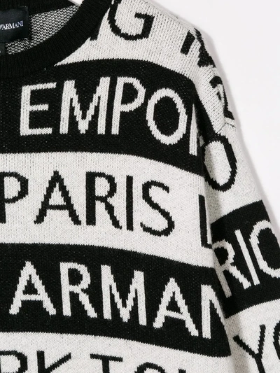Shop Emporio Armani Logo Sweatshirt In White