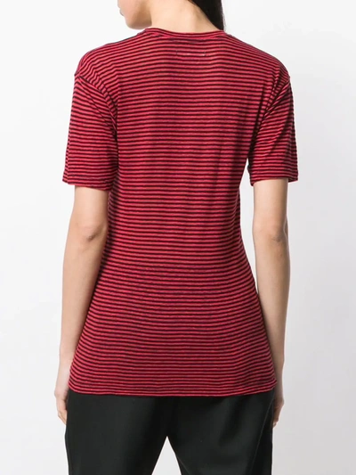 Shop Isabel Marant Étoile Striped T-shirt In Red