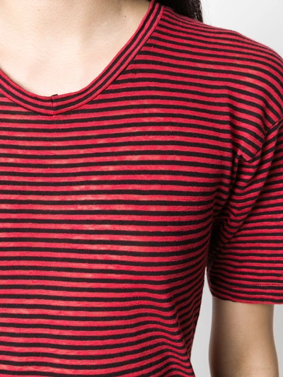 Shop Isabel Marant Étoile Striped T-shirt In Red