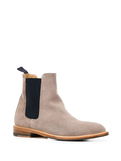 Scarosso Chelsea Colour-block Boots In Grey