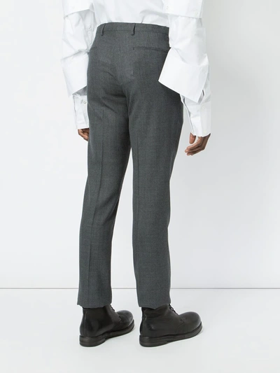 Shop Delada Straight-leg Tailored Trousers In Grey