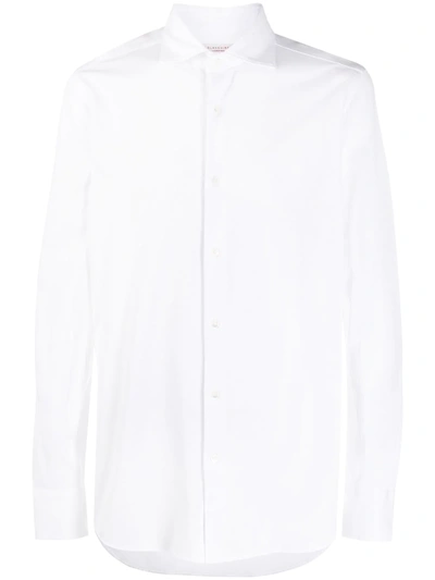 Shop Glanshirt Fil D'ecosse Slim Fit Shirt In White