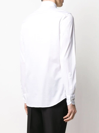 Shop Glanshirt Fil D'ecosse Slim Fit Shirt In White