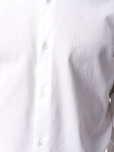 Shop Glanshirt Fil D'ecosse Slim Fit Shirt In White