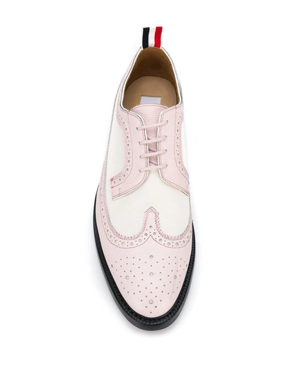 Shop Thom Browne Longwing Spectator Brogues In Pink