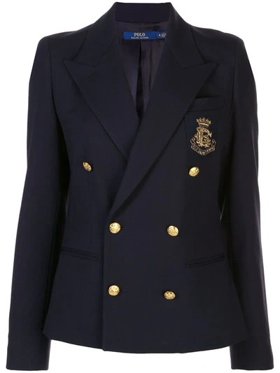 Shop Polo Ralph Lauren Double-breasted Jacket In Blue