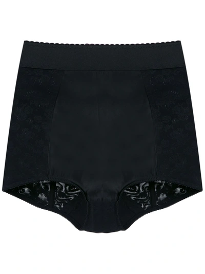 Shop Dolce & Gabbana Corset Culotte Briefs In Black