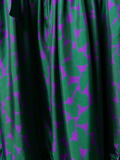 Shop La Doublej Abstract Print Shirt Dress In Green