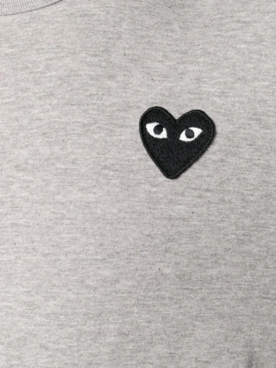 Comme Des Garçons Play Crew Neck Lightweight Long Sleeves Regular Fit In Grey