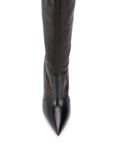 Shop Casadei Blade Thigh-high Boots In Black