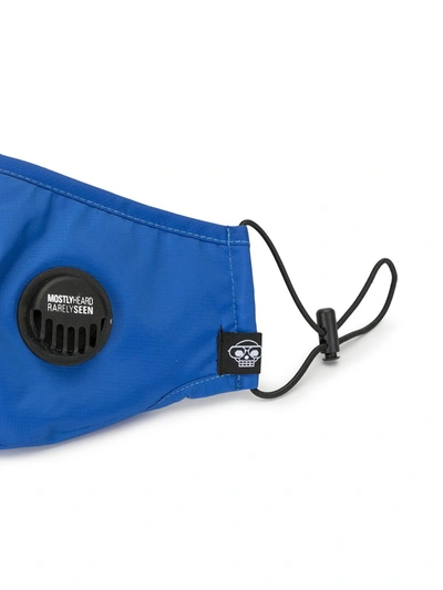Mostly Heard Rarely Seen Logo Patch Face Mask In Blue