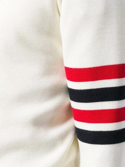 Shop Thom Browne 4-bar Milano Stitch Pullover In White