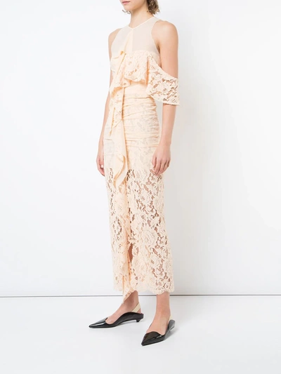 Shop Proenza Schouler Corded Lace Dress In Neutrals